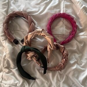 Elegant Women's Headband Set - Pearl, Green, Blue, Pink, Tan